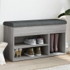 zahrada-XL Lavička na topánky sivá sonoma 82x32x45,5 cm kompozitné drevo 835031