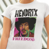 Tričko s potlačou JIMI HENDRIX Pánsky Biela XL