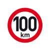 Reflexná samolepka rýchlosť 100 km, priemer 200 mm