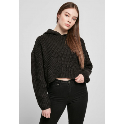 Urban Classics Dámsky sveter s kapucňou Oversized Hoody Sweater Farba: Black, Veľkosť: 4XL