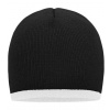 Myrtle beach Pletená čiapka s kontrastným okrajom MB7584 Black one size