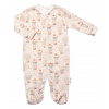 2-dielna sada body zap. pri krku + polodupačky, Baby Nellys, Sweet Candy - krémová, 74 (6-9m)