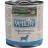 Vet Life Dog Hypoallergenic Duck & Potato konzerva 300 g