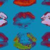 MINDTHEGAP Neon Kiss Blue - tapeta