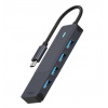 RAPOO rozbočovač UCH-4001, USB-C na USB-A 6940056114167