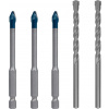 Bosch 5-dielna zmiešaná sada vrtákov EXPERT HEX-9 HardCeramic a CYL-3 6 mm 2608900596