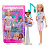 Bábika Barbie zubárka s pacientom
