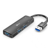 C-TECH C-TECH HUB USB, UHB-U3-AC, 1x USB-A 3.0, 2x USB-A 2.0,1x USB-C, černá