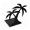 Interex design Držiak na knihy PALM / Čierna matná