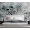 Gario Fototapeta Kvety akvarel na sivom pozadí Materiál: Vliesová, Rozmery: 200 x 140 cm
