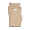 Baránková zavinovačka s kapucňou bavlna / baránok, Teddy - Srnka béžová, hnedá