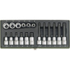 Proxxon Industrial súprava nástrčných kľúčov a bitov, 1/2 (12.5 mm), 18-dielna, 23 296; 23 296