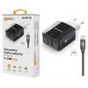 Múdra sieťová nabíjačka ALIGATOR 3.4A, 2xUSB, smart IC, čierna, kábel pre iPhone/iPad 2A (CHS0001)