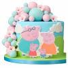 SET dekorácií na tortu rodinka PEPPA XXL cukrové figúrky na tortu oblátky