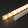 LED hliníkový profil lišta 2000 x 16 x 16 mm šikmý rohový profil + Kryt