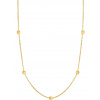 ANIA HAIE NAU001-07YG Gold Beaded Ladies Necklace Gold 14K, adjustable