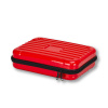 Kadernícký červený kufrík pre nástroje BDS hairdressing case red