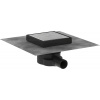 Hansgrohe RainDrain Point - Úplná sada podlahového vpustu 150x150 pre dlažbu, kartáčovaná nerezová oceľ 56249800