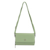 Dámska crossbody koženková kabelka Svetlo zelená