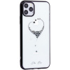 Púzdro Silikonové Kingxbar Wish Series Swarovski pre iPhone 11 Pro Max Black