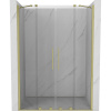 Mexen Velar Duo, posuvné dvere do otvoru 150x200 cm, 8mm číre sklo, zlatá matná, 871-150-000-02-55