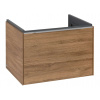 Villeroy & Boch Subway 3.0 Umývadlová skrinka, 62x43x48 cm, 1 zásuvka, Oak Kansas / lesklý hliník C57500RH