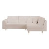 Béžová rohová pohovka z textílie buklé (pravý roh) Ariella – Ropez