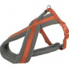 Nylonový postroj PREMIUM podšitý, hrdzavá/grafit S:hruď:35-65cm/20mm rezavá/grafit S:hruď:35-65cm/20mm