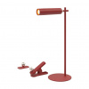 V-TAC LED nabíjateľná magnetická lampa 3W, 300lm, 3 spôsoby uchytenia, červená