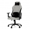 Autronic Herné kreslo, strieborná látka, hojdací mechanizmus, polohovanie operadla 90°-180°, 3D podrúčky, vankúše z pamäťovej pen KA-F12 SIL2