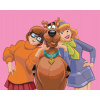 ZUTY Maľovanie podľa čísel - SCOOBY, VELMA A DAPHNE (SCOOBY DOO) Rámovanie: vypnuté plátno na rám, Rozmer: 40x50 cm