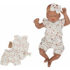 Zavinovacie body s volánikom, kraťasy + čelenka mušelín, 3D,Z&Z Kvetinky, smotanové,veľ.80 74 (6-9m)