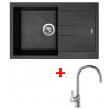 Granitový drez Sinks AMANDA 780 Metalblack + drezová batéria VITALIA
