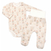 2-dielna sada body zap. pri krku + polodupačky, Baby Nellys, Sweet Candy - krémová Baby Nellys
