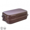 ORION Pekáč smalt BROWN 38,5x25 cm veko