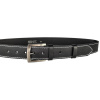 PENNYBELTS Kožený opasek 25-1-B-60 černý - 100 cm
