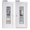 Soft Plastové vchodové dvere Lucy Inox biele 100x210 cm, ľavé