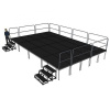 Power Dynamics Kompletné pódium 8x5m - výška 80-140cm vrátane schodov a zábradlia