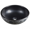 Sapho Priori Umyvadlová mísa 41 cm, černá s modrým vzorem PI034