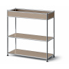 Tchibo - Kovová konzola »Cn3 Slim Line« s poličkou, hnedosivá