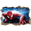 Nálepka na stenu s efektom diery v stene SPIDERMAN 57 100x65 cm VYPR