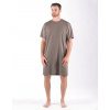 GINA Pánska nočná košeľa s krátkym rukávom | 79176P - káva šedobiela, XL