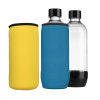 kwmobile Neoprene kryt kompatibilní s Soda Stream DUO / Terra - kryt Cooler for sklo Bottle - Sada 2, světle modrá / žlutá