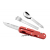TB OUTDOOR BIVOUAC RED HANDLE - TEXTILE POUCH - FORK and SPOON