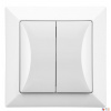 Dvojitý vypínač Klasik, Zapustený Timex-Elektro biely WP-2 Op BI