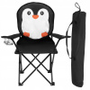 Turistická stolička s operadlom Nils Camp NC3305 čierna