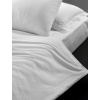 Brotex Hotelové povlečení 140x220, 70x90cm Atlas gradl Bílý - česaný 145g/m2, proužek 4 mm (Zapínání: hotelový uzávěr)