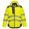 Portwest T400 HI-VIS Reflexná bunda do dažďa PW3 S, Fluorescenčno žltá-Sivá