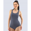 Dámské tílko bamboo se širšími ramínky prodloužené 08018P šedé vel.S/M- Gina