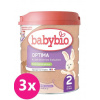 3x BABYBIO OPTIMA 2 dojčenské bio mlieko 800 g VP-F114849